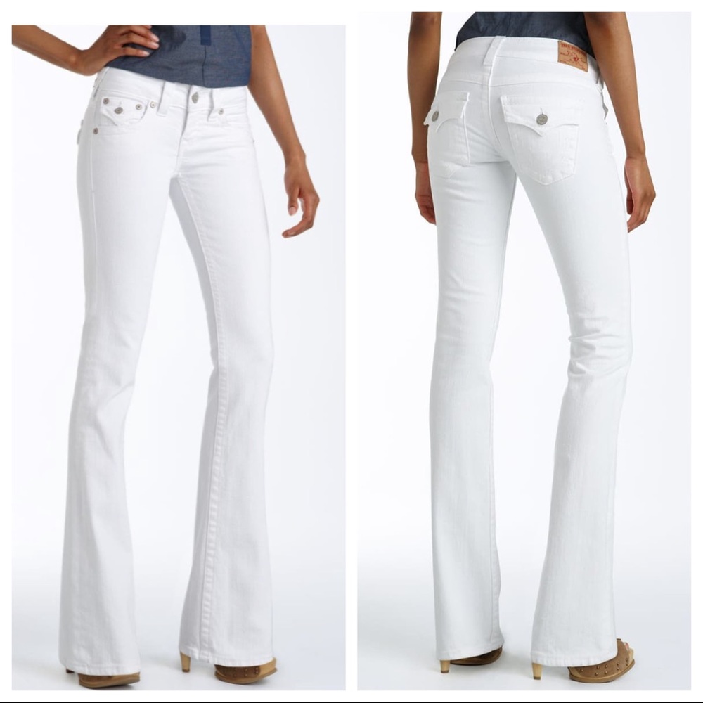 True Religion | White Becky Bootcut Jeans